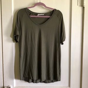 Olive v-neck tee